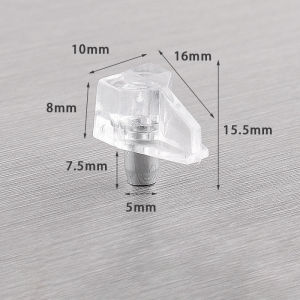 100Pcs 5mm Cabinet Shelf Supports Pins Clear Plastic Support Peg Shelf Holder Pins