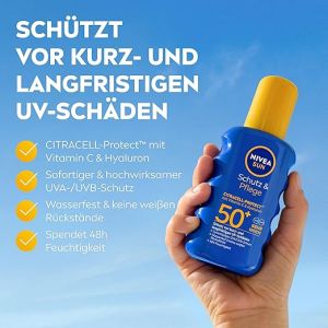 Made.in.Germany❤️🌞🌞XỊT CHỐNG NẮNG BẢO VỆ DA Nivea Sun Schutz & Pflege 50+ (200ml)