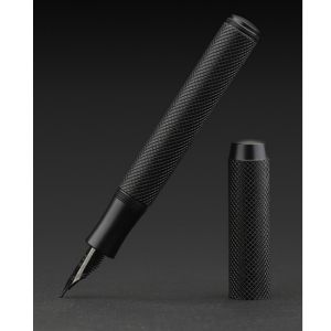 MOONMAN DELIKE เต็มทองแดงชุบทองเหลืองสีดำมินิปากกาหมึกซึมเครื่องเขียนสำนักงานธุรกิจปากกาหมึกสำหรับเขียนลายเซ็นของขวัญ