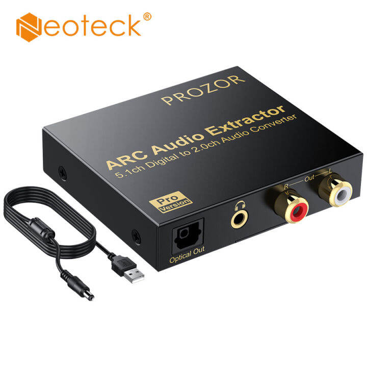 Neoteck HDMI ARC Audio Extractor, 192KHz DAC Converter ARC Audio ...