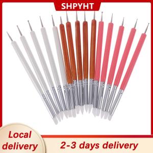 [COD] SHPYHT Local delivery Ship within 24 hours 5pcs Set soft pottery clay tool silicone+stainlestwo head sculpting art tool