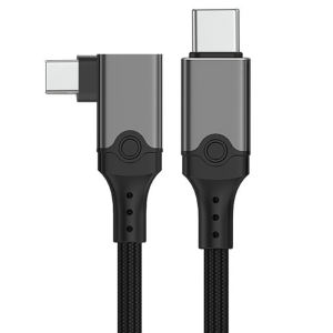 Type C Straight Head Male to 90 Degree Bend Male Data Cable 240W Charging 80Gbps Data Transmission Support 60Hz Video