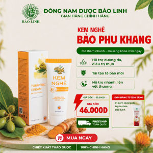 Kem Nghệ Bảo Phu Khang Bảo Linh 20gram - Làm da mịn màng chắc khoẻ mau lên da non liền sẹo đánh bay mụn.