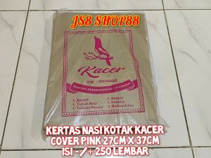 KERTAS NASI KOTAK MERAH KACER 27cm x 37cm +/- 100LEMBAR / KERTAS NASI PERSEGI PANJANG / KERTAS BUNGKUS KERTAS NASI ALAS 27cmx37cm +/- 100LEMBAR 100% ASLI MEREK KACER & LIDO BERKUALITAS TAHAN PANAS