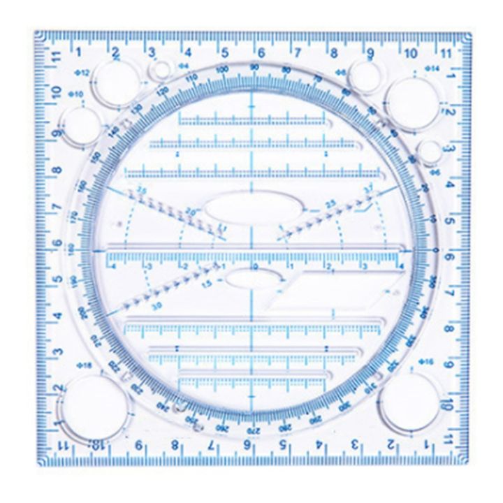 (tsmh) Multifunctional Drawing Ruler Multipurpose Draw Round Curve 