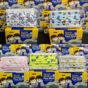 Kid Mask 4ply Cartoon Earloop Disposable Face Mask Adult / Earloop Kids Children 50pcs