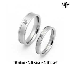 Cincin Couple Permata Solitare 2Pcs Tunangan Nikah Sepasang CCOUSO