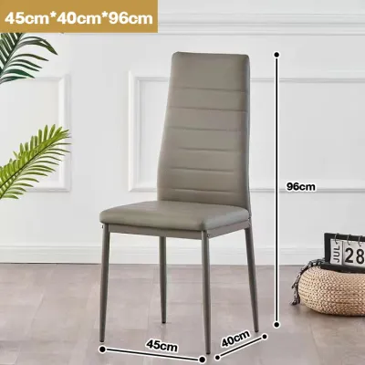 LALA Dining Chair High Back Chair Leather Backrest Chair Waterproof Breathable Simple Leisure Hotel Restaurant Cafe Chair Dining Table Chair 餐椅