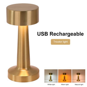 Aunlight Retro Bar Table Lamp LED Bar Desk Lamp Rechargeable Touch Sensor Wireless Night Lamp Three Light-Color Adjust Brightness Bar Light