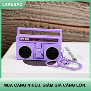 【LAKEBAO】 Mini Retro ghi Keychain có thể ghi lại và chơi âm nhạc vui vẻ âm nhạc hộp Mặt dây chuyền cá nhân vài món quà