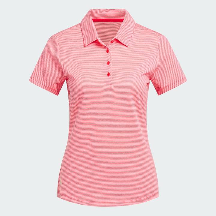 adidas Golf Women's Ottoman Short Sleeve Polo Shirt Women Red