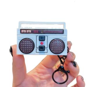Small Recorder Pendant with Intricate Carvings Cassette Recorder Pendant Key Suitable for Gifts and Everyday Use