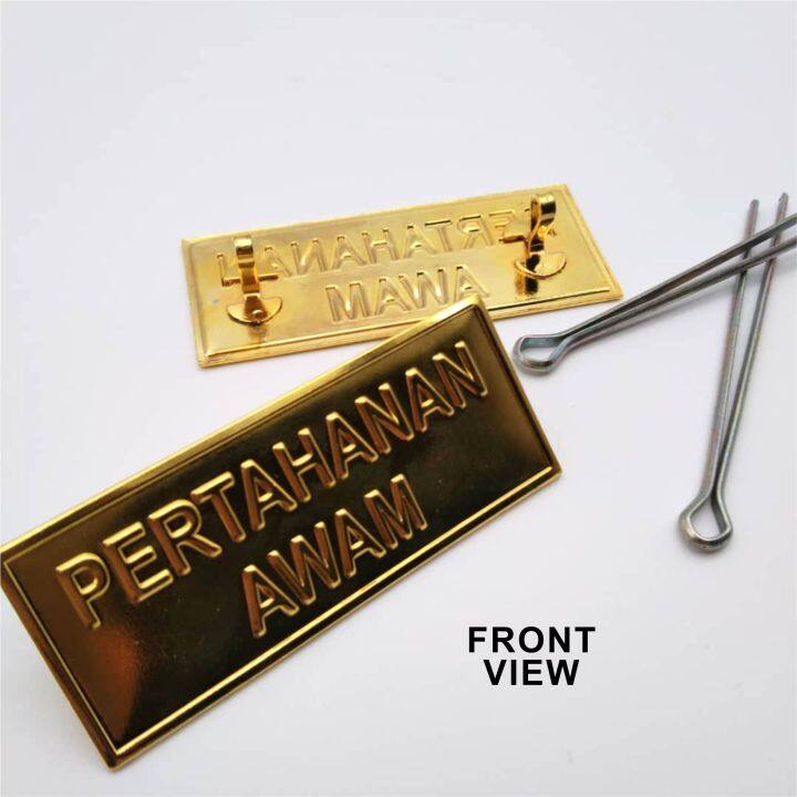 READY STOCK KADET PERTAHANAN AWAM SHOULDER TITLE x2 METAL Lazada