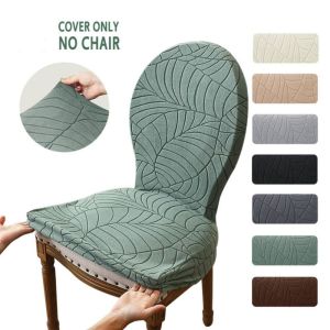 NEXTYOO 1PCS Jacquard Chair Cover Nordic Round Back Furniture Protector Durable Elastic Dining Room Chair Slipcover for Kitchen Home Wedding