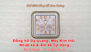Đồng Hồ Treo Tường EASTAR KIM TRÔI Số nổi 3D có DẠ QUANG và NHIỆT ẨM KẾ Tự Động – Tặng Pin Maxell – Bảo Hành 1 Năm