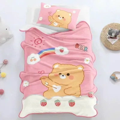 Chăn Tuyết Trẻ Em Kích Thước 1mx1m4 Chăn Tuyết Nhung Mềm Mịn Hàng 1 Lớp May Viền Xung Quanh