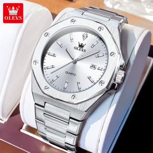 OLEVS Watch For Man Original Waterproof Casual Business Stainless Steel Import Fashion Quartz Luminous Mens Watch