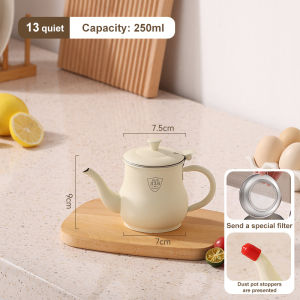 Yoice 1000ml Stainless Steel Oil Container Household Kitchen Oil Pot with Filter Large Capacity Oil Dispenser Bottle with Dust Cover