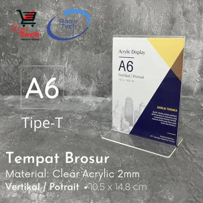 Stand Brosur Holder Akrilik Tipe T Series