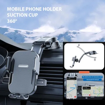 Holder Hp Mobil Dashboard 360 Derajat Suction Cup Lengan Panjang Fleksibel Car Phone Holder Long Neck