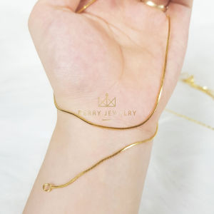 Dây Chuyền Nữ Kiểu Dây Mì Trơn Hợp Kim Titan Không Đen Gỉ Vòng Cổ Mạ Vàng Độ Sáng Bền Màu Cao Cấp B21DCV3 | Berry Jewelry