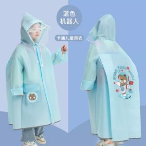 Áo Mưa Chống Thấm Nước In Họa Tiết Hoạt Hình Có Hai Mặt Và Ba Lô Cho Bé