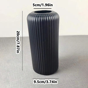 [Eqrbtl] Striped -Like Plastic Vase For Flowers Decorative Floral Arrangement Display Creative Little Flower Vase