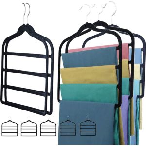 Flocking Silk Towel Rack Multifunctional Closet Storage