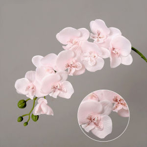 XENMART  Home Supply 9-Heads Simulation Butterfly Orchid 3D Phalaenopsis Real Touch Plants Artificial Flower
