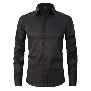Spring Mens Social Shirt Slim Business Dress Shirts Male Long Sleeve Casual Formal Elegant Shirt Blouses Tops Man Brand Clothes2026