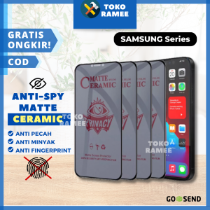 Tempred / Tampered / Temple Glass Glas Privacy Anti Gores Matte Anti Spy Anti Pecah Anti Minyak Pelindung Privasi Anti Intip Ngintip Full Layar Samsung A02 A02s A11 A12 M12 A20s A20 A30 A30s A50 A50s A31 A32 A03 A03s A03 Core A10 Anti Spy