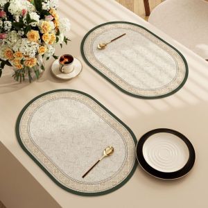 Alas Piring Kulit Tanpa Cuci Table Mat Tahan Panas Tatakan Piring High Quality Placemate Meja Makan