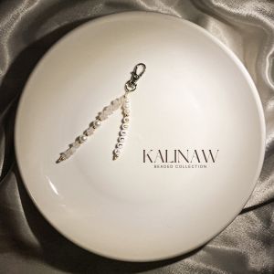 KALINAW Elegant Customized Name Semi-Precious Chipstone Beaded Keychain/ Phone Charms