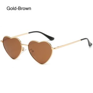 WCYC Fancy Accessories Vintage UV400 Protection Polarized Glasses Women Heart Sunglasses Heart-Shaped Glasses Eyewear