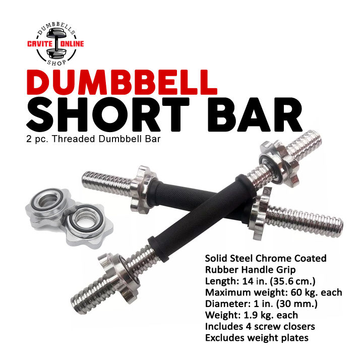 Threaded Dumbbell Handles/Adjustable Dumbbell Bar Handles Fit