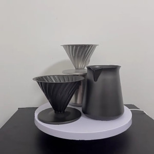 304Stainless Steel Coffee Server Hand Drip Coffee Maker 600ML Capacity Filter Cup Manual Coffee Filter for Home Use