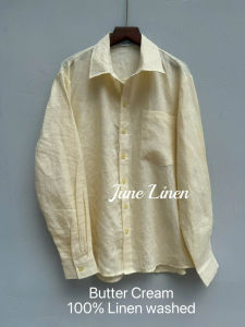 (Sẵn HCM) Áo sơ mi nam LINEN 100% tay dài-JUNE LINEN #AN26-02