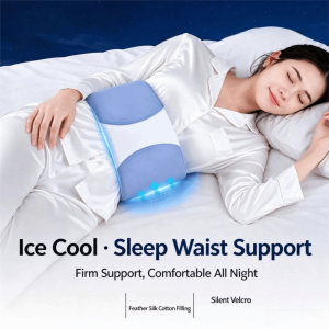HESTING Breathable Lumbar Support Pillow Adjustable Wrap Around Comfortable Sleep Waist Supporter Universal Detachable Cover Waist Cushion Sleep