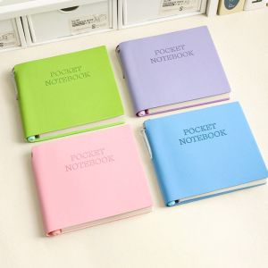 LUMIYA PU Lined Notebook with Gel Pen Lined Pages Writing Journal  Ribbon Bookmark Portable Notepad School Supplies