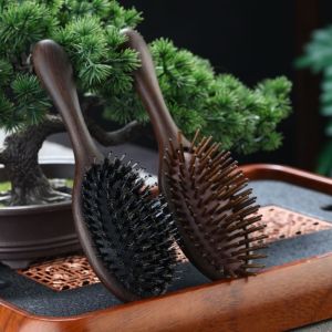 MOLISAN ขนแปรงแข็ง หวีผมถุงลมนิรภัย ความงามของเส้นผม ไม้หอมไม้จันทน์ เครื่องมือจัดแต่งทรงผม แฟชั่นสำหรับผู้หญิง ป้องกันไฟฟ้าสถิตและไฟฟ้าสถิต หวีเบาะอากาศ เครื่องมือแต่งหน้าแต่งหน้า