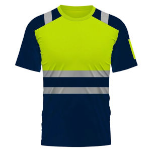 [Local Stock] HBESTY  Striped Solid Plain T-shirt 3D Printing Fake Workwear T Shirt Men Round Neck Short Sleeves Sports Running Summer Cosplay Tee