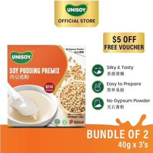 Bundle 2 UNISOY Soy Pudding Premix (3 sachet/box)