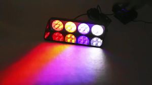 Warning Light Strobe Flashing Lights LED Windshield Sucker Red Blue Amber White 16 Led Emergency Light For Car Vehicle 12V 60W