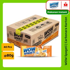(1 KARTON) WOW SPAGETI Pasta Instan AGLIO OLIO BOLOGNESE CARBONARA isi 40 pcs