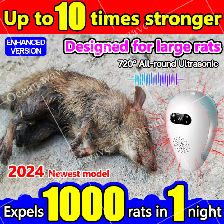 【100 effective】2024 Newest Electric Rodent Repeller Use ultrasound to