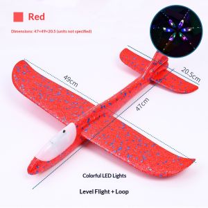 Máy bay nhảy không cần pin có đèn LED phát sáng đồ chơi bay bằng tay cho trẻ em