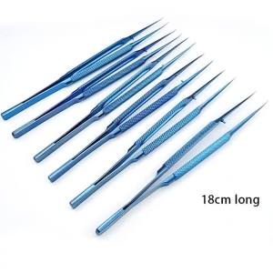 0.15mm/0.3mm Kẹp mắt siêu nhỏ có răng/không răng với nền cong/thẳng dụng cụ mắt 1 cái