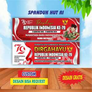 Spanduk Banner HUT RI 79 Dirgahayu Kemerdekaan Custom