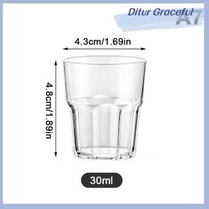 Ditur Acrylic Whiskey Cups Unbreakable Transparent Beer Cup Plastic Coffee Milk Breakfast Cup Spirit Drinkware Juice Tea Cup