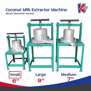 SANTAN PRESS / MESIN SANTAN / MESIN MEMERAH SANTAN / COCONUT MILK EXTRACTOR MACHINE (6"/7"/9") MADE IN MALAYSIA